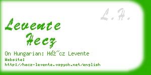 levente hecz business card